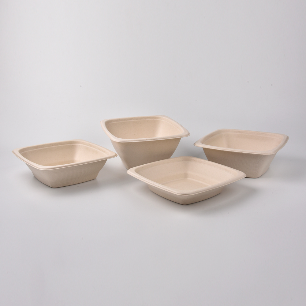 sugarcane bagasse square bowl