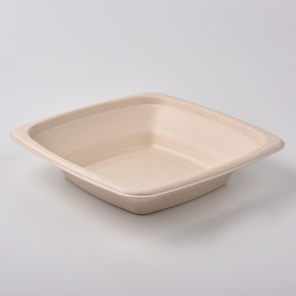 sugarcane bagasse square bowl