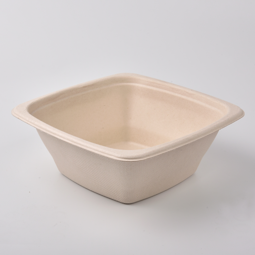 sugarcane bagasse square bowl