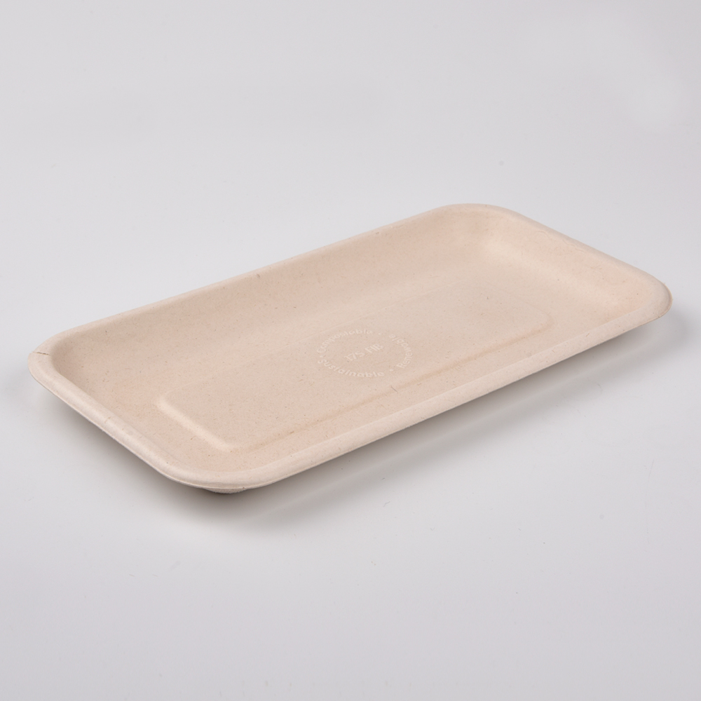 sugarcane bagasse square plate（tray）